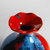 德化陶瓷复古摆件欧式花瓶家居客厅装饰品大号花瓶瓷器(21cm荷口瓶红之蓝)第4张高清大图