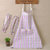 韩版可爱碎花情侣围裙厨房家居工作服店员背带式帆布带袖套套装(粉条花+袖套)第4张高清大图