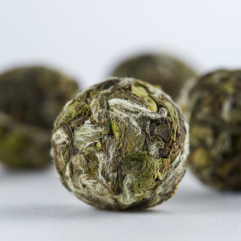 八马茶业福鼎白茶白牡丹龙珠80g百福圆罐紧压白茶福鼎