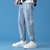 传奇保罗蓝色牛仔裤男夏季薄款2021年新款裤子潮流牌直筒宽松男士休闲长裤（M-4XL）812301(蓝色 XL)第2张高清大图