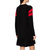 RED VALENTINO女士黑色红色白色logo条纹长袖连衣裙DTM-0NOM码黑 时尚百搭第5张高清大图