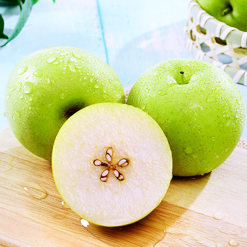 甘福园 安徽砀山青梨10斤新鲜当季水果应季皇冠脆甜梨子整箱5包邮(3斤