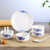 4个米饭碗+4根勺子+1个8英寸菜盘子碟子餐具套装油上彩日式青花瓷陶瓷器喝汤碗家用韩式第4张高清大图