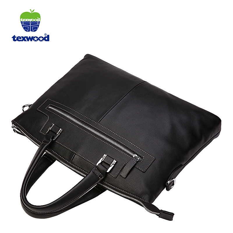texwood德士活萍果男包 商务休闲手提包(黑色 1)