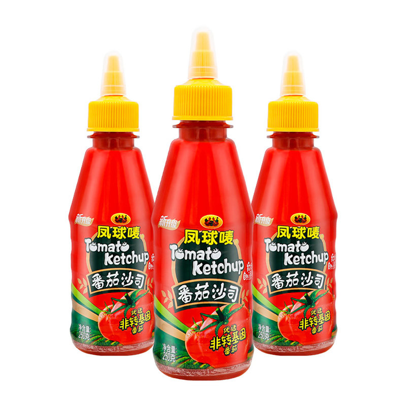 凤球唛番茄沙司250g2瓶挤挤装精选原料满满番茄香