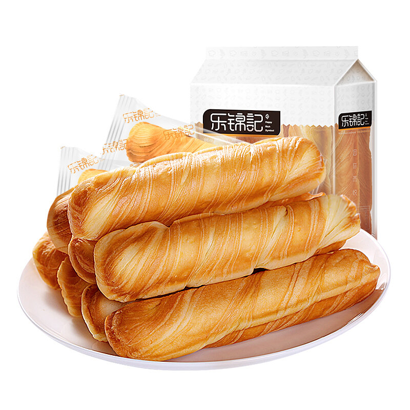 乐锦记手撕面包棒原味奶香380g 国美甄选