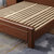 吉木多 胡桃木实木床新中式实木床1.5米，1.8米简约现代高箱储物床双人床(1.5*2米胡桃色 单床)第5张高清大图