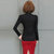 VEGININA 韩版女装立领衬衫上衣长袖打底衫薄款 10016(黑色 3XL)第3张高清大图