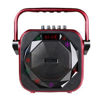 新科（Shinco）S5新款 便携式移动音响 广场舞 手提锂电池音箱扩音器 晨练街舞等(红色+黑色 升级版+1个无线手持话筒)