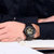 宾格（BINGER）手表男士夜光镂空个性全自动机械表运动时尚防水(全黑黑金钢带)第4张高清大图