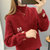 女式时尚针织毛衣9546(红色 均码)第2张高清大图
