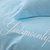 远梦40支素色绣花四件套轻奢简约纯棉丝滑套件被套床单 浅米兰230cm×245cm（四件套） 精致细节 全棉材质第3张高清大图
