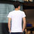 2017夏装新款纯白色男士圆领短袖T恤棉纯色短袖潮打底衫 ST001(圆领黑色)第5张高清大图