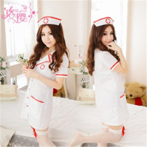 珞樱护士制服套装9059女佣装 角色扮演 游戏制服扮演 情趣内衣(护士帽+护士服【不含袜子】)