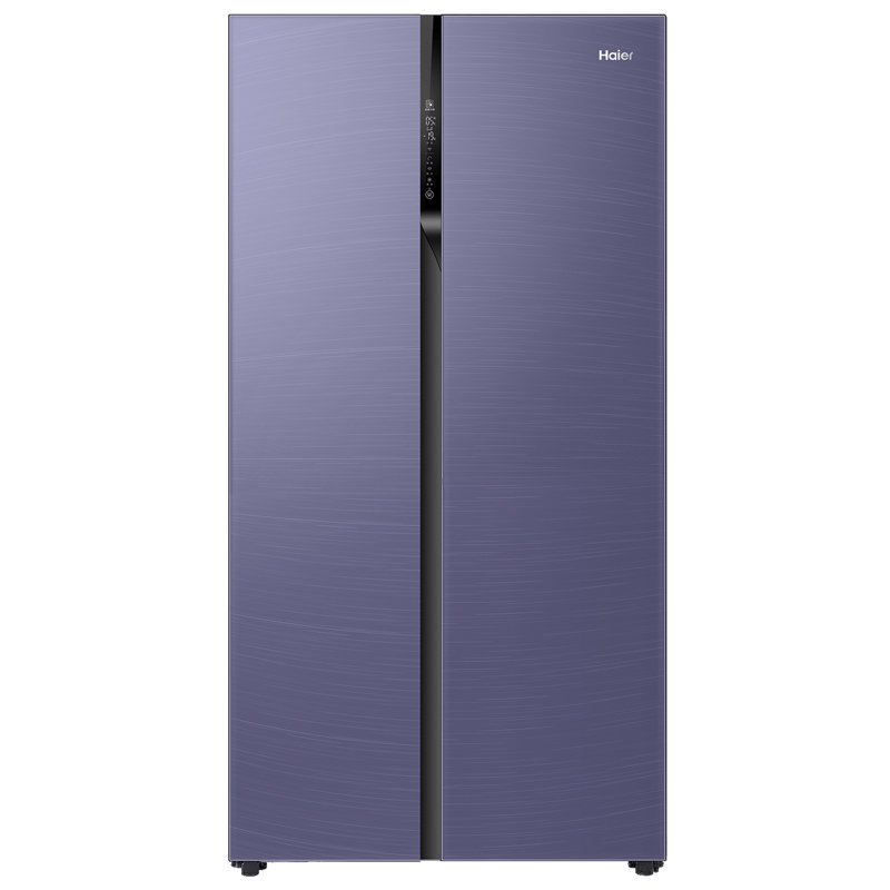 海尔haier601升对开冰箱分层多路送风彩晶面板干湿分储bcd601wghsse5