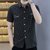 夏季男装短袖休闲商务男士衬衫1000-240(黑色 2XL)第2张高清大图