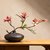 新中式禅意陶瓷花瓶仿真绿植插花样板间软装摆件桌面玄关茶室装饰(铁艺架（只适合小号）)第3张高清大图