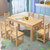 实木儿童桌椅学习写字书桌学生课桌套装幼儿园小餐桌方桌松木桌子(长60*宽60*高52.8儿童桌+1椅)第3张高清大图