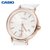 卡西欧（CASIO）手表 SHEEN 女士甜美马卡龙色时尚腕表石英表 SHE-4048PGL-7A(白色 不锈钢)第2张高清大图