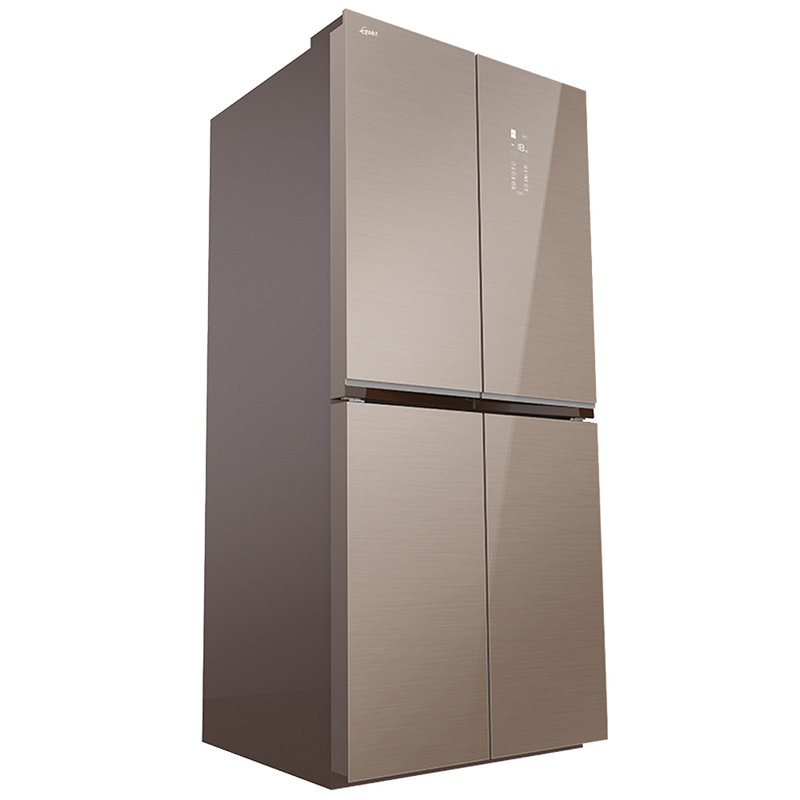 国美gomebcdgm490bwfa490升十字对开门冰箱手机控制摩卡金