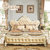 拉斐曼尼 GFA015 奢欧式实木双人床法式雕花田园公主床皮床婚床卧室家具(香槟金 1.8m*2.0m)第2张高清大图