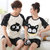 佰伦世家夏季新款韩版短袖卡通猫鱼情侣睡衣套装5110(女款 XXL码)第3张高清大图