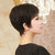 美元素假发 女 气质型真发短发型  女士假发套mr028(自然黑)第4张高清大图
