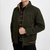秋季新款男式夹克中年修身立领爸爸装中年休闲两面穿外套B9918(军绿色 4XL)第2张高清大图