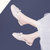 古奇天伦包头方跟拖鞋女夏季新款外穿韩版时尚中跟凉拖百搭漆皮懒人一脚蹬女鞋子8471-2(黑色 34)第2张高清大图