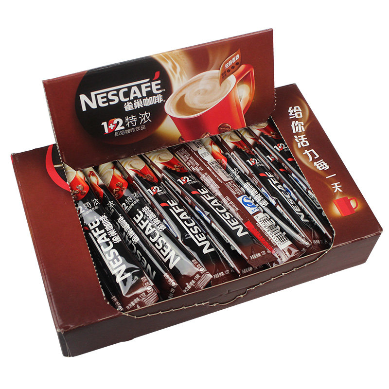 nestle雀巢 咖啡1 2特浓 可冲30杯 30条*13g/盒 390g