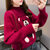 女式时尚针织毛衣9499(红色 均码)第5张高清大图