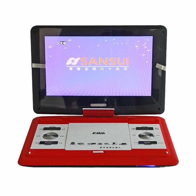 山水(sansui) dv-96s 16英寸 移动便携dvd播放机(红色)