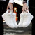 芳棋云品牌冬季保暖棉鞋加绒加厚男士大棉鞋学生韩版男靴子运动鞋男鞋青少年小白鞋情侣款板鞋(白色 41)第9张高清大图