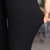 【朵迪雅尚】紧身黑色铅笔裤外穿打底裤女士显瘦弹力小脚长裤加大码(黑色九分裤 XL)第5张高清大图