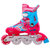 美洲狮（COUGAR）溜冰鞋儿童全套装男女旱冰鞋 可调节轮滑鞋 闪光滑轮鞋(粉青色全版套装 L（可调37-41）)第4张高清大图