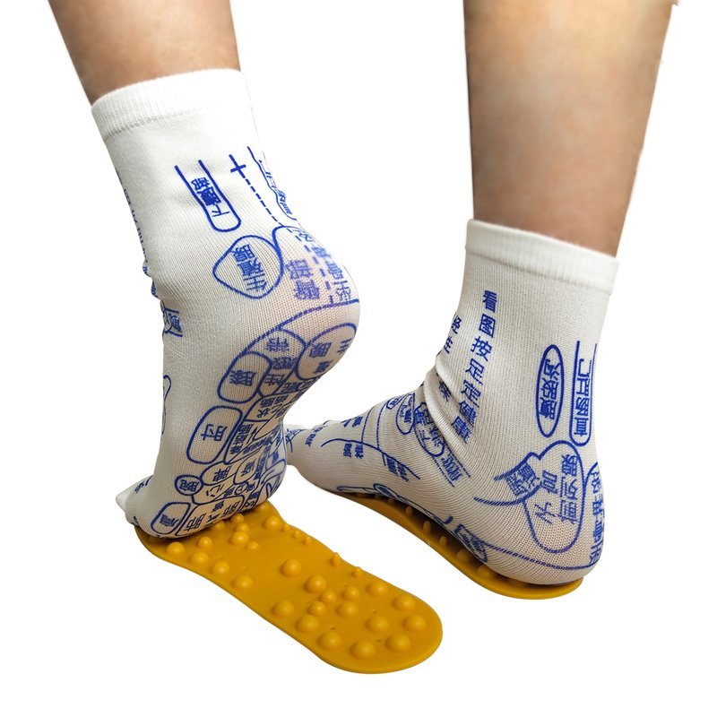 suntek穴位图解袜精准按摩袜子脚足底反射区足疗保健养生来通达男女四