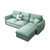 美天乐 布艺沙发组合北欧乳胶沙发现代简约客厅整装中小户型家具沙发套装(薄荷绿 四人位（乳胶款）)第5张高清大图