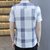 夏季男装短袖休闲商务男士衬衫1000-231(蓝色 2XL)第5张高清大图