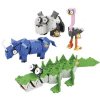 七巧匠3D积木儿童益智玩具立体拼插积木动物大联欢62076