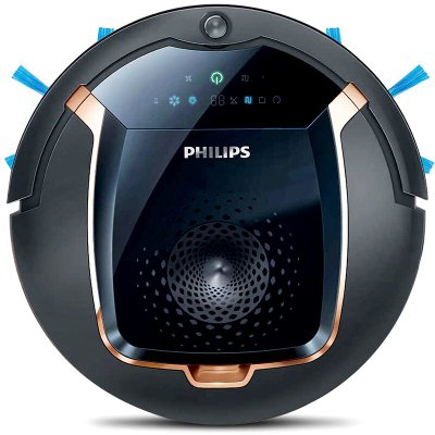 飞利浦PHILIPS扫地机器人FC8820/81可遥控家用智能规划吸尘器全自动(黑色)