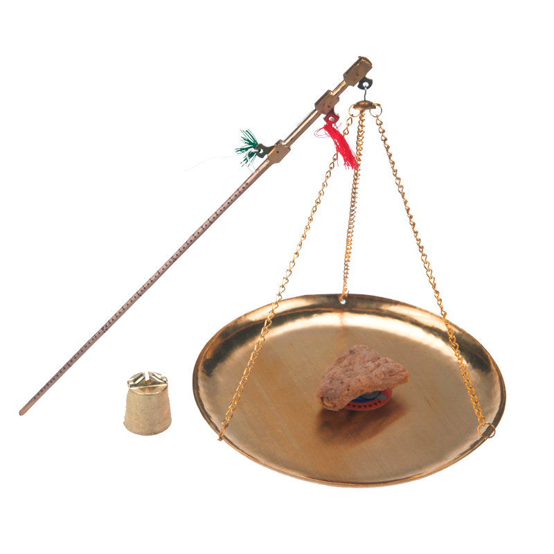 老药师 手工秤老式杆秤手提秤小铜秤克秤戥秤抓药称药材手称(簸箕型