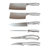苏泊尔(SUPOR)尖峰系列T0914Q不锈钢刀具套装七件套切片刀(本色 T0914Q)第3张高清大图