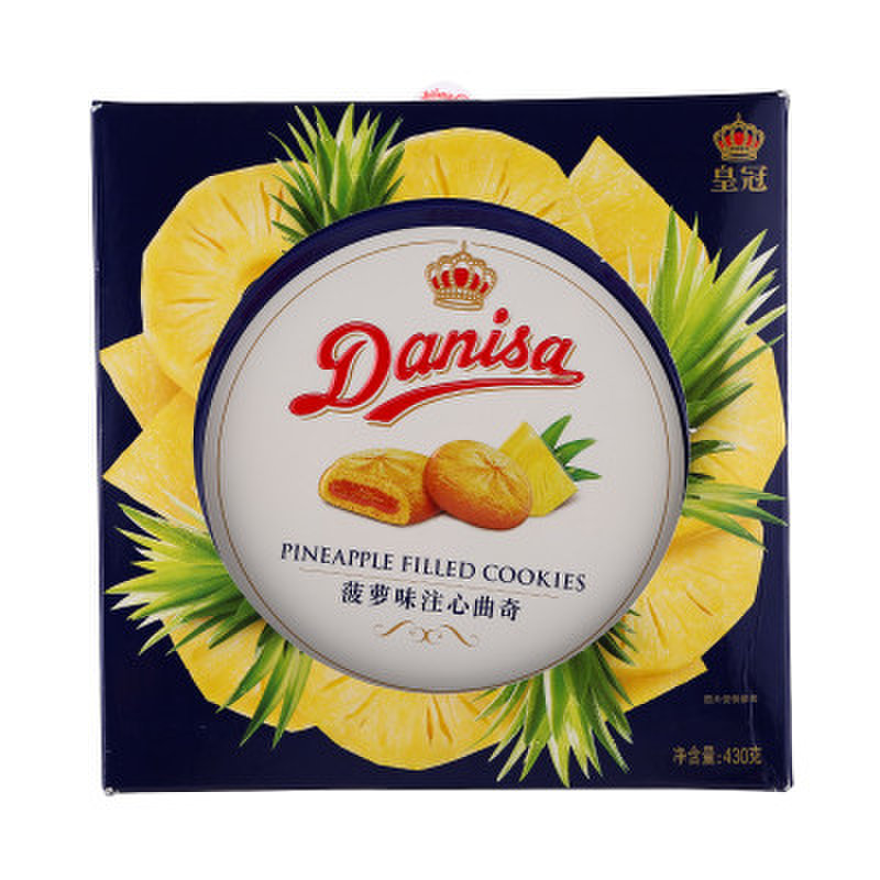 皇冠菠萝味注心曲奇饼干430g/盒