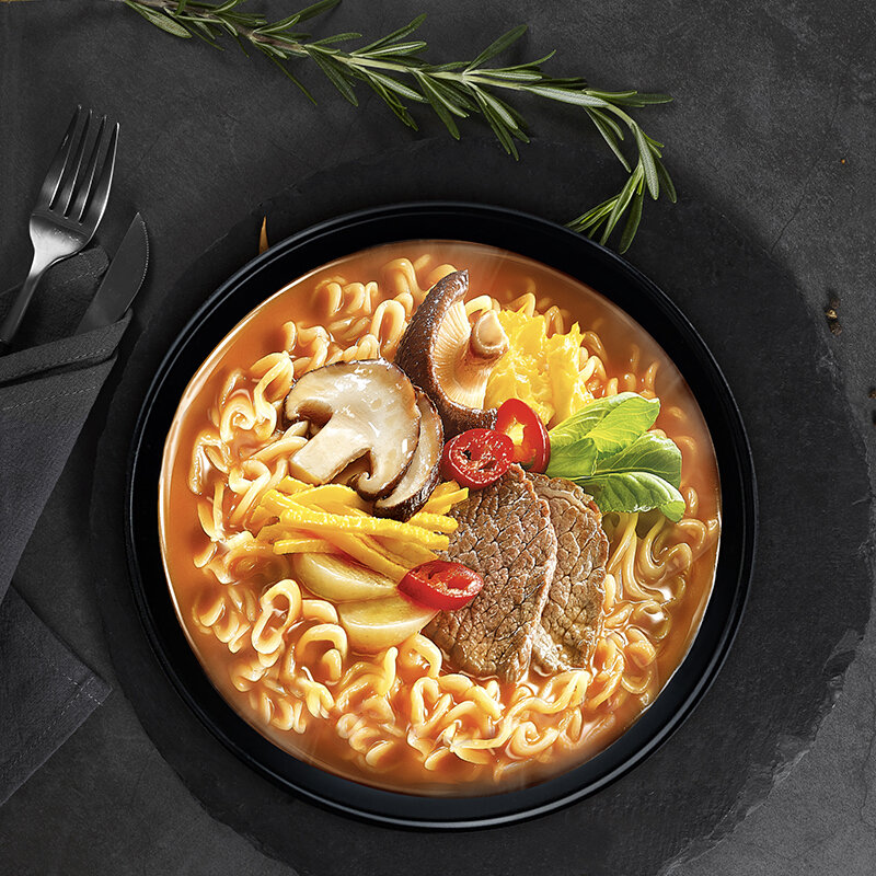 农心辛拉面black豚骨风味方便面可微波加热101g6碗整箱装碗面泡面囤货