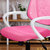 匠林家私椅子弓形椅升降办公椅电脑椅家用(粉色 白框)第4张高清大图