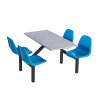 鑫博奥2061#四人餐桌椅食堂餐椅学生餐桌椅颜色可选  2061#(颜色可选 四人位餐桌椅)