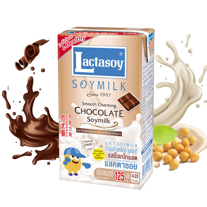 力大狮巧克力味豆奶125ml6国美甄选