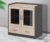 良匠智简格现代板式茶水柜、边柜、储物柜、矮柜LJ-CSG008(两门两抽）(橡木 暖白 默认)第2张高清大图