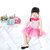 韩版时尚斜挎包儿童包包女童迷你小包包可爱公主女孩单肩包帆布(粉红色)第5张高清大图