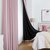 新款全遮光窗帘定制素色双面绸缎酒店客厅卧室落地窗布料黑色背面(粉红色)第2张高清大图